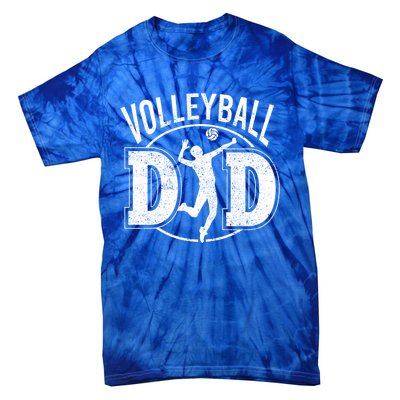 Volleyball Dad Spiking Ball Father Cool Gift Tie-Dye T-Shirt