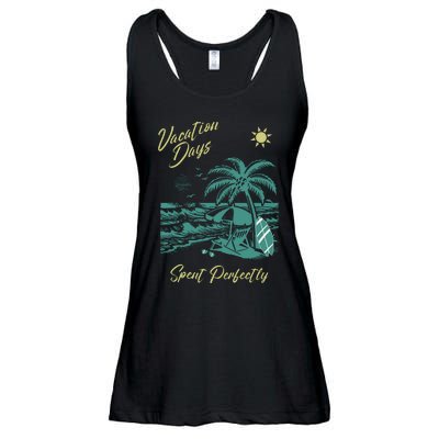 Vacation Days Spent Perfectly Beach Ladies Essential Flowy Tank