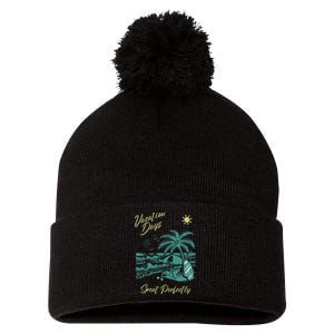 Vacation Days Spent Perfectly Beach Pom Pom 12in Knit Beanie