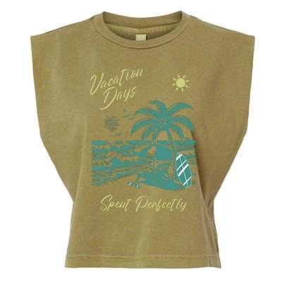 Vacation Days Spent Perfectly Beach Garment-Dyed Women's Muscle Tee