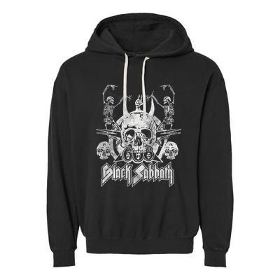 Vintage Dancing Skeletons Garment-Dyed Fleece Hoodie