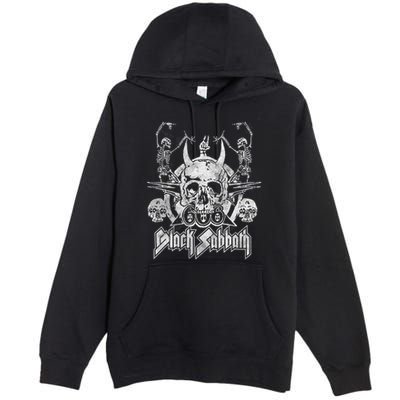 Vintage Dancing Skeletons Premium Pullover Hoodie
