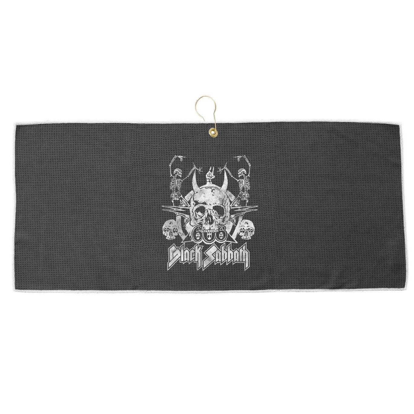 Vintage Dancing Skeletons Large Microfiber Waffle Golf Towel
