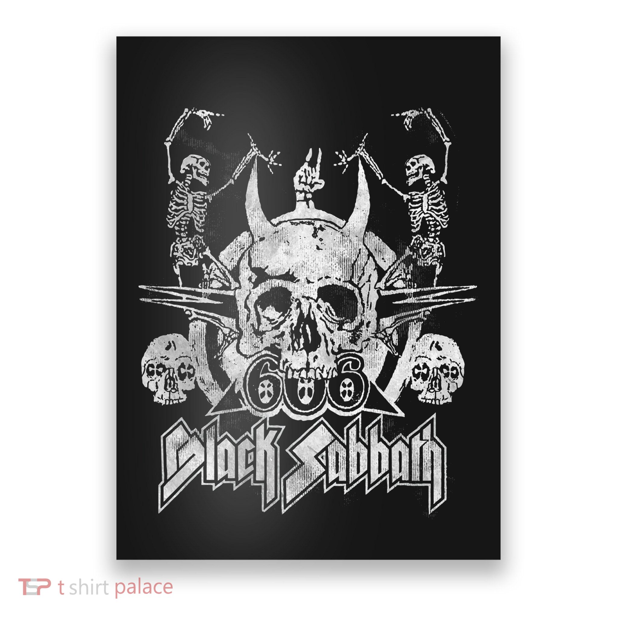 Vintage Dancing Skeletons Poster