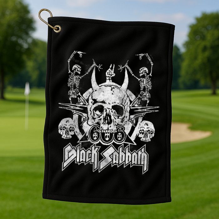 Vintage Dancing Skeletons Golf Towel