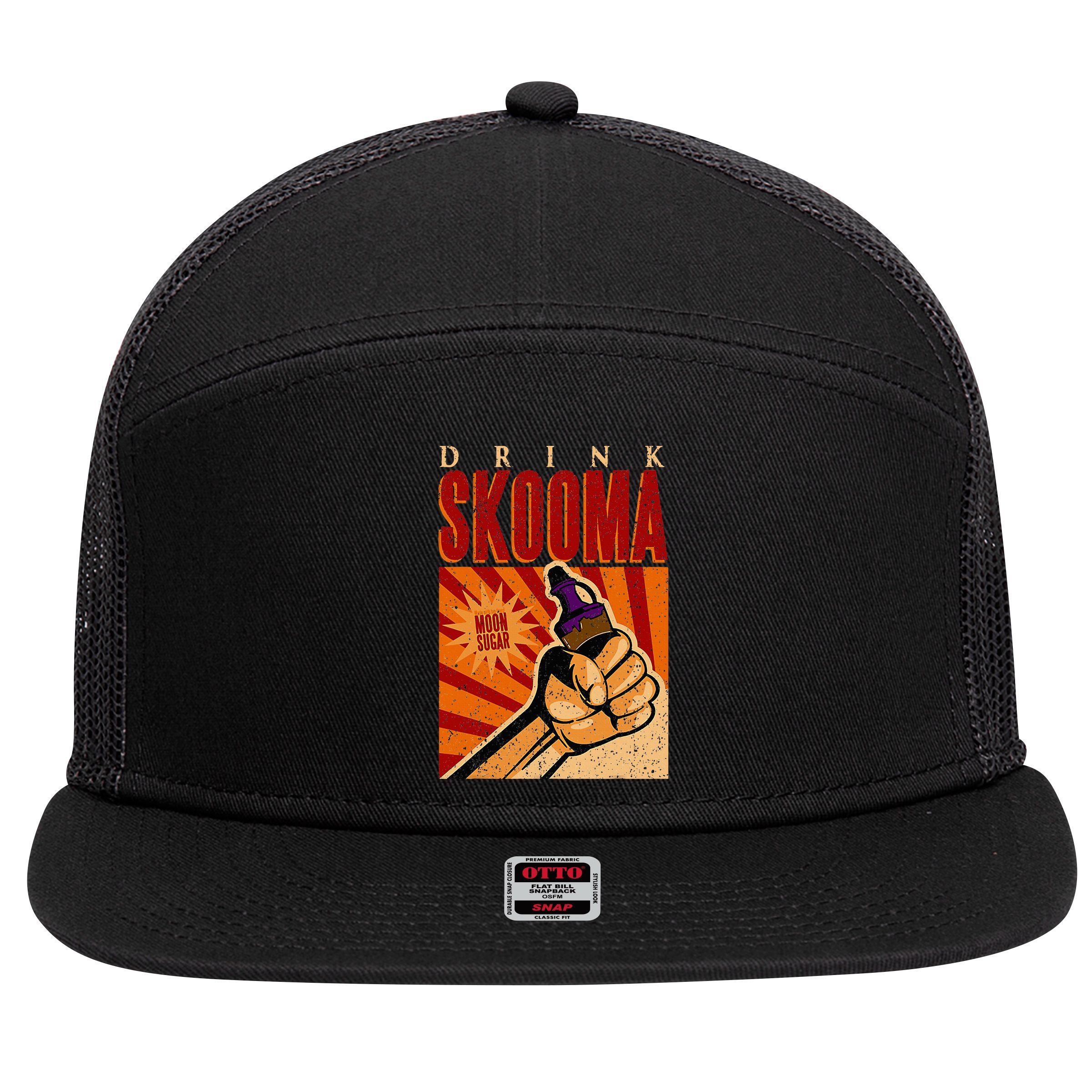 Vintage Drink Skooma 7 Panel Mesh Trucker Snapback Hat