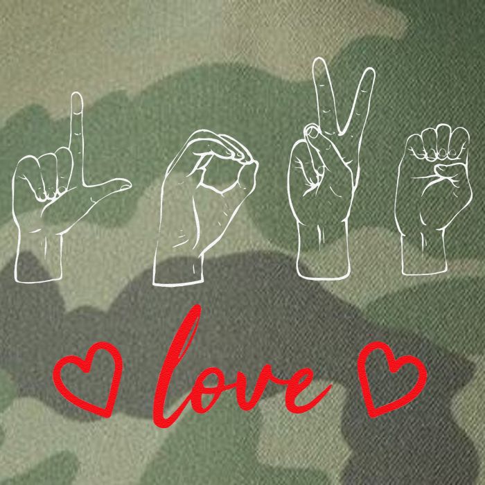 Valentine's Day Sign Language Love Finger Spelling ASL Legacy Tie Dye Trucker Hat