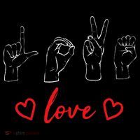 Valentine's Day Sign Language Love Finger Spelling ASL City Backpack