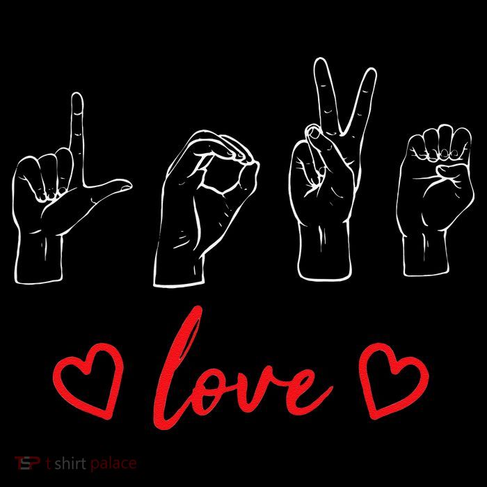 Valentine's Day Sign Language Love Finger Spelling ASL Bucket Hat