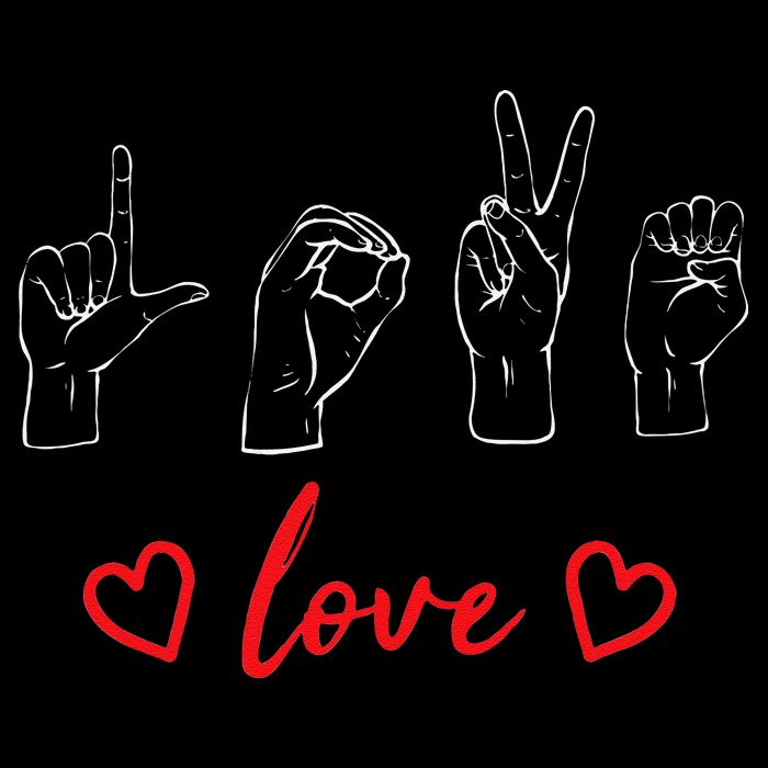 Valentine's Day Sign Language Love Finger Spelling ASL Wool Snapback Cap