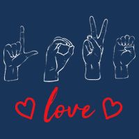 Valentine's Day Sign Language Love Finger Spelling ASL Infant Baby Jersey Bodysuit