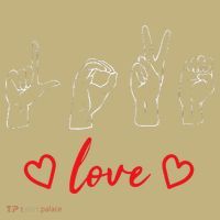 Valentine's Day Sign Language Love Finger Spelling ASL Cooling Performance Long Sleeve Crew