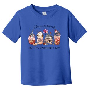 Valentines Day Skeleton Dead Inside Coffee Cafe Caffeine Gift Toddler T-Shirt