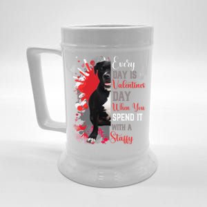 Valentines Day Staffordshire Bull Terrier Mom Mother Lover Cool Gift Beer Stein