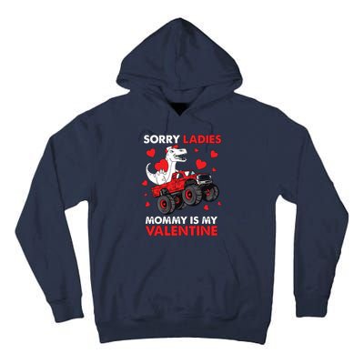 Valentines Day Sorry Ladies Mommy Funny Trex Truck Tall Hoodie