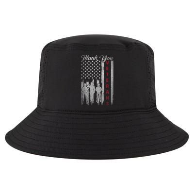 Veterans Day Thank You Veterans Proud Patriotic Usa Flag Cool Comfort Performance Bucket Hat