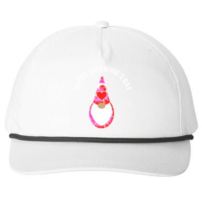 Valentines Day Tie Dye Gnome Tomte Heart Gift Snapback Five-Panel Rope Hat