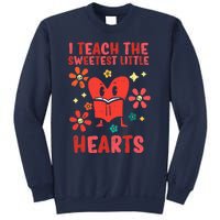 Valentines Day Teach Sweetest Little Hearts Teacher Wo Sweatshirt