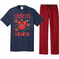 Valentines Day Teach Sweetest Little Hearts Teacher Wo Pajama Set