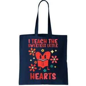 Valentines Day Teach Sweetest Little Hearts Teacher Wo Tote Bag