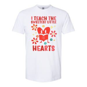 Valentines Day Teach Sweetest Little Hearts Teacher Wo Softstyle CVC T-Shirt