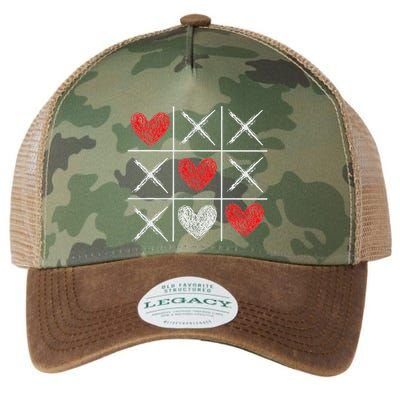 Valentines Day Tic Tac Toe Xo Xo Legacy Tie Dye Trucker Hat