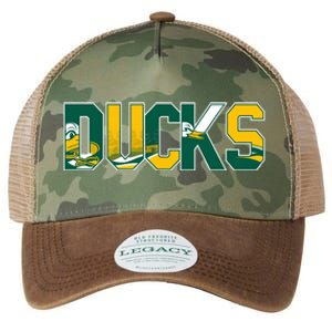 Vibrant Ducks Text Bold And Playful Design Legacy Tie Dye Trucker Hat