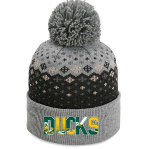 Vibrant Ducks Text Bold And Playful Design The Baniff Cuffed Pom Beanie