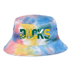 Vibrant Ducks Text Bold And Playful Design Tie Dye Newport Bucket Hat