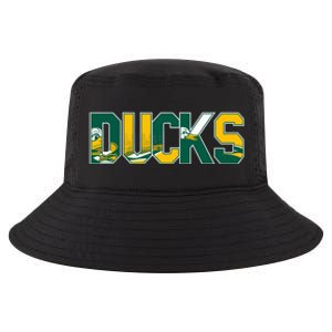 Vibrant Ducks Text Bold And Playful Design Cool Comfort Performance Bucket Hat