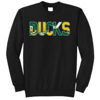 Vibrant Ducks Text Bold And Playful Design Sweatshirt