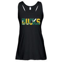 Vibrant Ducks Text Bold And Playful Design Ladies Essential Flowy Tank