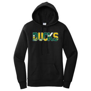 Vibrant Ducks Text Bold And Playful Design Women's Pullover Hoodie