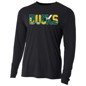 Vibrant Ducks Text Bold And Playful Design Cooling Performance Long Sleeve Crew