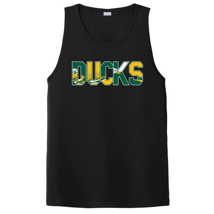 Vibrant Ducks Text Bold And Playful Design PosiCharge Competitor Tank