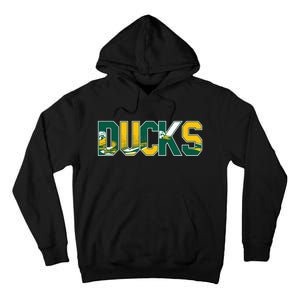 Vibrant Ducks Text Bold And Playful Design Tall Hoodie