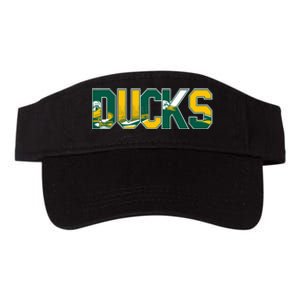 Vibrant Ducks Text Bold And Playful Design Valucap Bio-Washed Visor