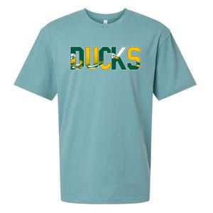 Vibrant Ducks Text Bold And Playful Design Sueded Cloud Jersey T-Shirt