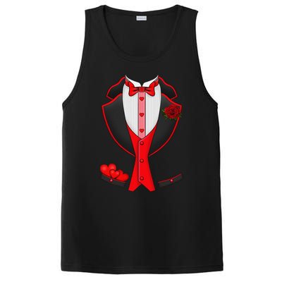 Valentine's Day Tuxedo Red Bow Tie Costume Giftss PosiCharge Competitor Tank