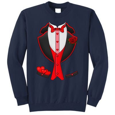 Valentine's Day Tuxedo Red Bow Tie Costume Giftss Tall Sweatshirt