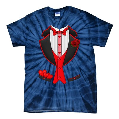 Valentine's Day Tuxedo Red Bow Tie Costume Giftss Tie-Dye T-Shirt