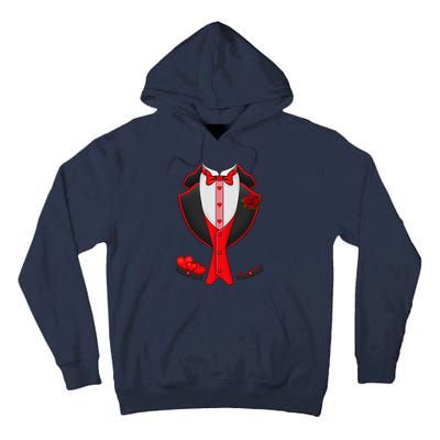 Valentine's Day Tuxedo Red Bow Tie Costume Giftss Tall Hoodie