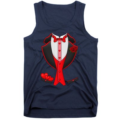 Valentine's Day Tuxedo Red Bow Tie Costume Giftss Tank Top