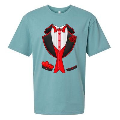 Valentine's Day Tuxedo Red Bow Tie Costume Giftss Sueded Cloud Jersey T-Shirt