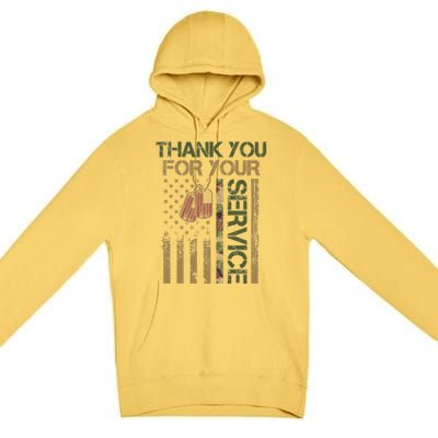 Veterans Day Thank You For Your Service Soldier Premium Pullover Hoodie