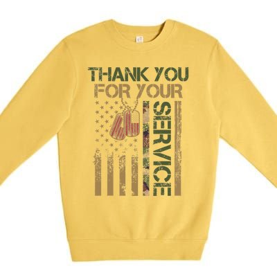 Veterans Day Thank You For Your Service Soldier Premium Crewneck Sweatshirt