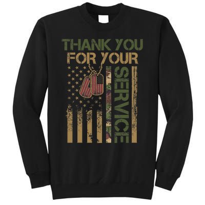 Veterans Day Thank You For Your Service Soldier Tall Sweatshirt