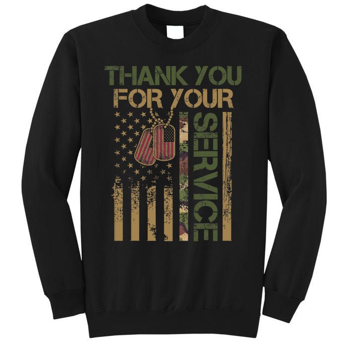 Veterans Day Thank You For Your Service Soldier Tall Sweatshirt