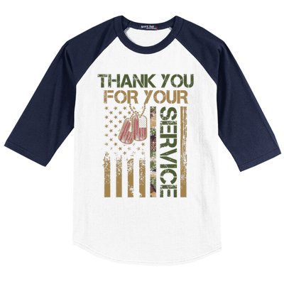 Veterans Day Thank You For Your Service Soldier Baseball Sleeve Shirt