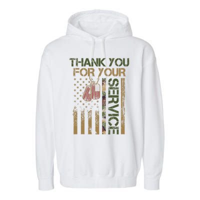 Veterans Day Thank You For Your Service Soldier Garment-Dyed Fleece Hoodie